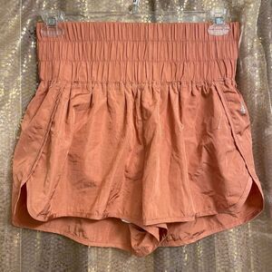 Free People Movement Brushed Apricot The Way Home Shorts Large NWOT